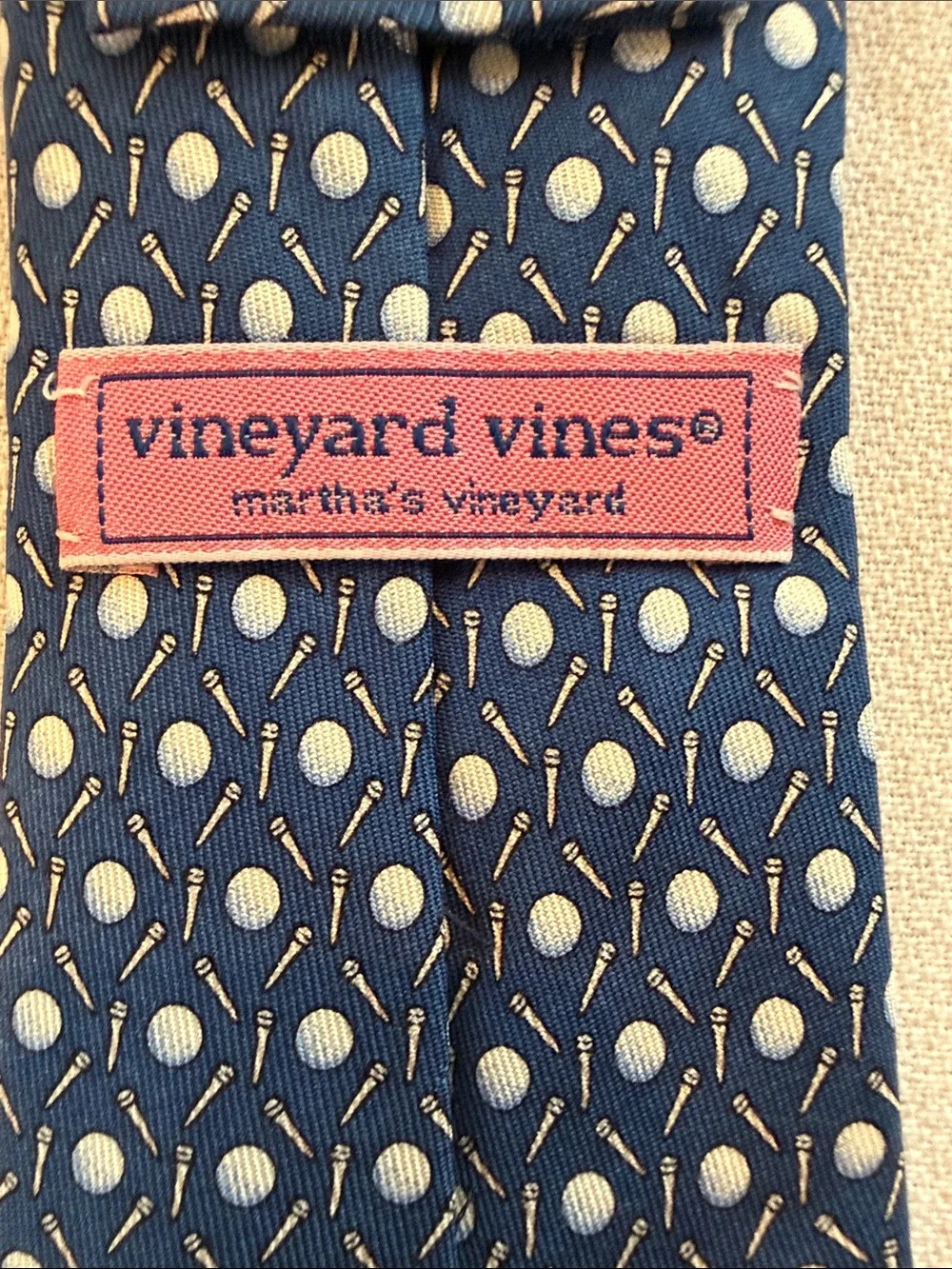 Kids Navy Geometric Silk Tie - Classic Pattern